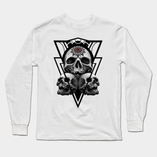 Skulls Mandala Long Sleeve T-Shirt